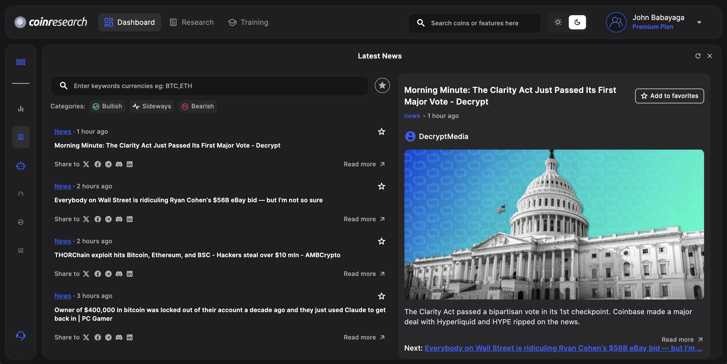 Dashboard & Market Overview screenshot 4